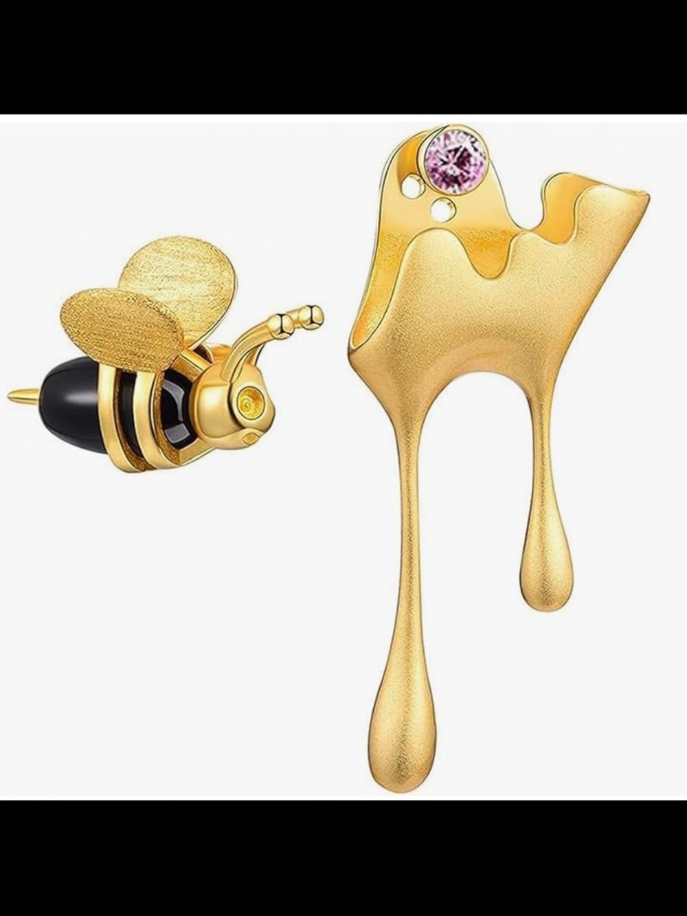 Honey Bee Earrings - Picture 4 of 4